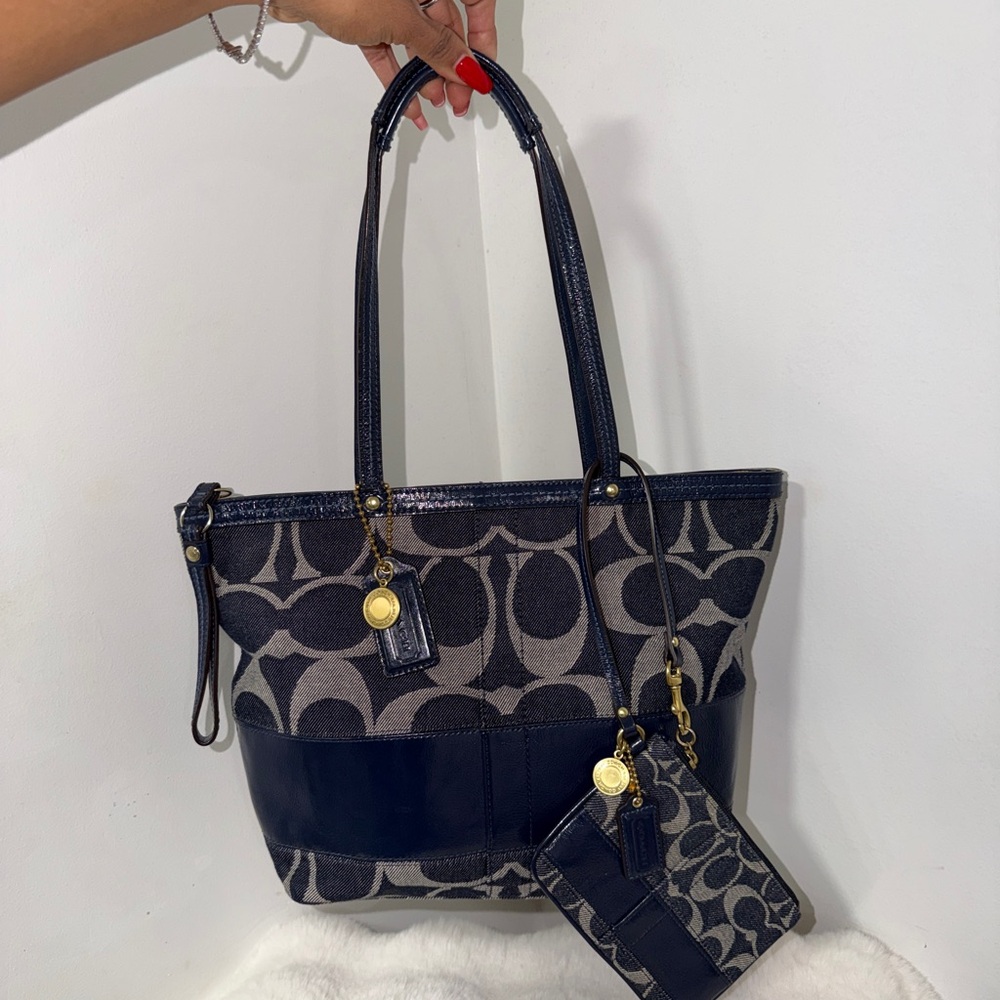 Coach y2k Denim shoulder bag & Wristlet set - Picture 3 of 6